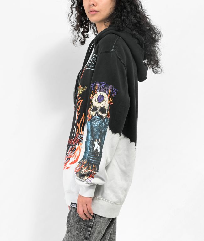 Broken Promises x Dracula Bite Me Bleach Tie Dye Hoodie - thumbnail 3
