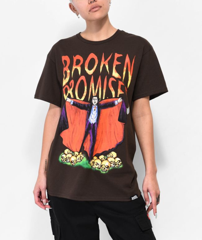 Broken Promises x Dracula Love Sucks Brown T-Shirt