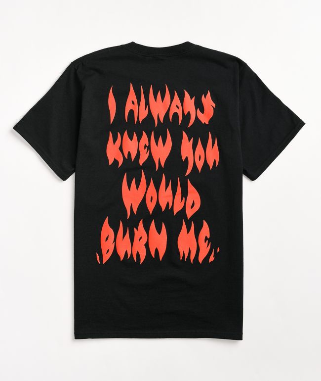 Broken Promises x Hot Stuff Burn Me Black T-Shirt - thumbnail 2