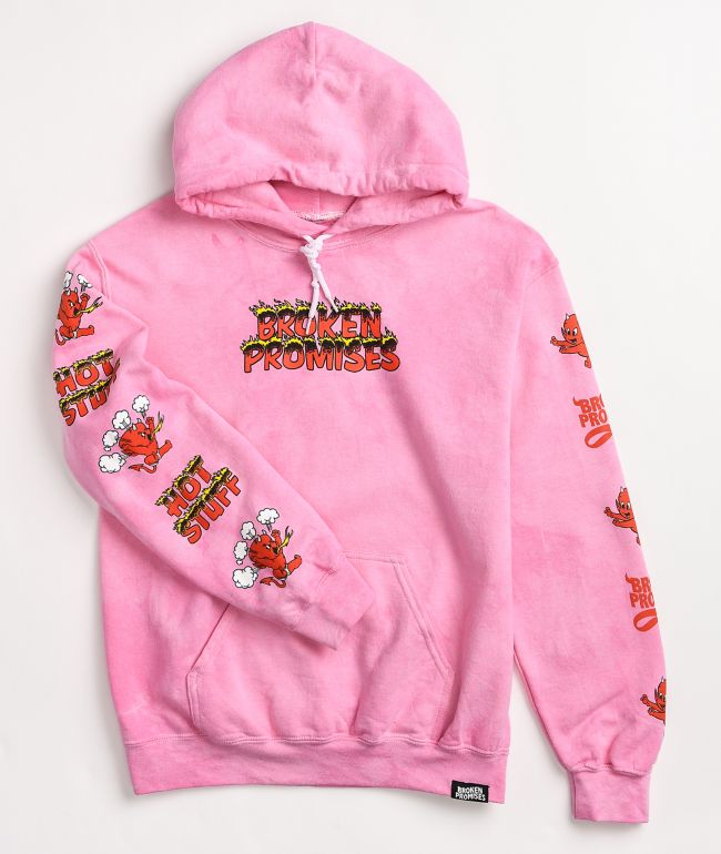 Broken Promises x Hot Stuff Two Moods Pink Tie Dye Hoodie