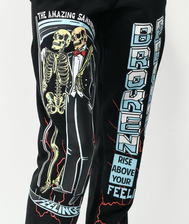 Broken Promises x Samborghini Assistant Black Sweatpants - thumbnail 3