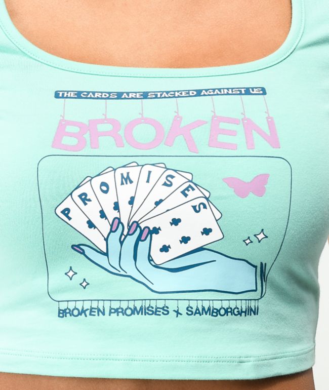 Broken Promises x Samborghini Slight Of Hand Mint Crop Top - thumbnail 3
