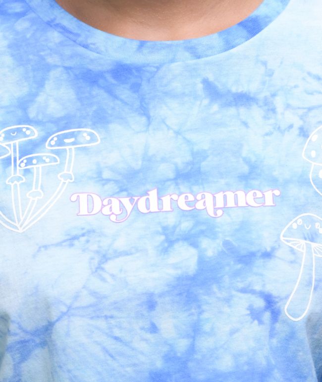 By Samii Ryan Daydreamer Blue Tie Dye Crop T-Shirt - thumbnail 2