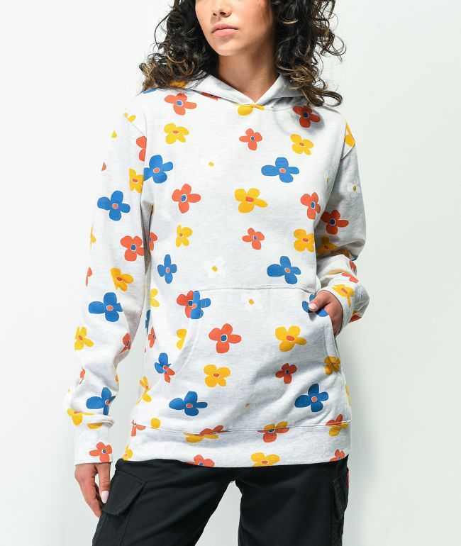 By Samii Ryan Flower Power 4Ever Grey Hoodie