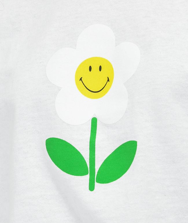 By Samii Ryan Smiley Daisy White Crop T-Shirt - thumbnail 2