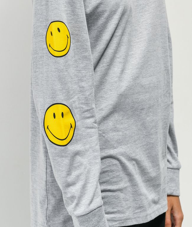 By Samii Ryan x Smiley Grey Long Sleeve T-Shirt - thumbnail 3