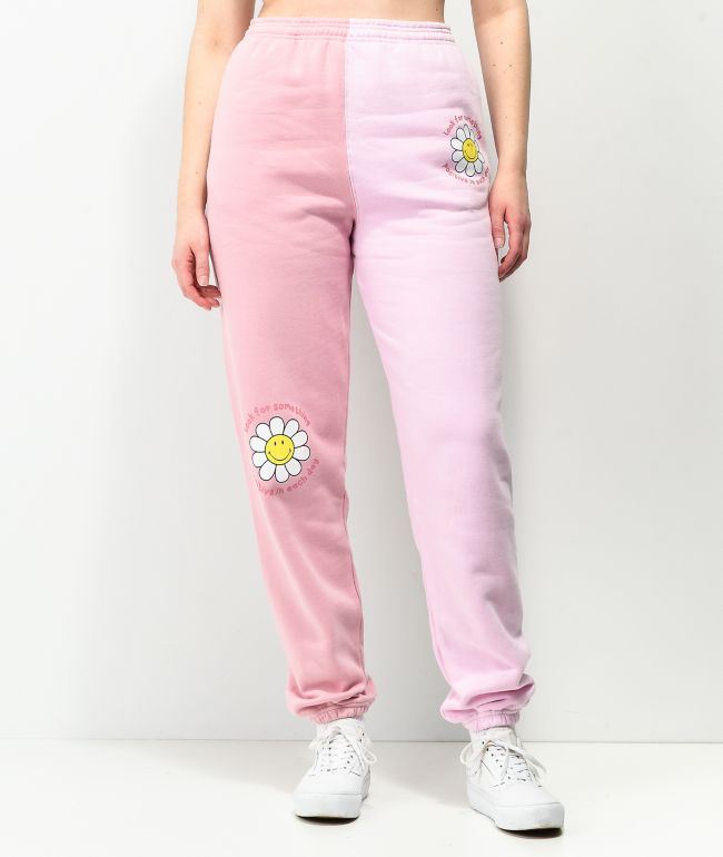 By Samii Ryan x Smiley Positive Pink Colorblock Sweatpants