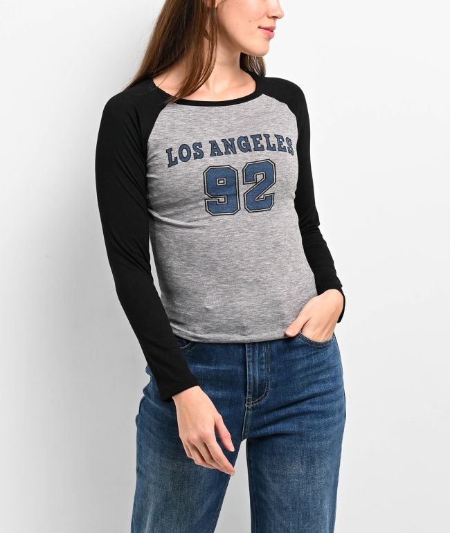 Capella Raglan Black & Grey Long Sleeve T-Shirt