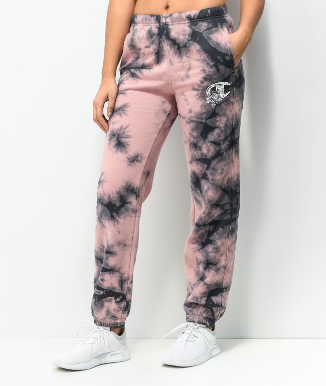 Champion Boyfriend Fit Black & Pink Galaxy Dye Sweatpants