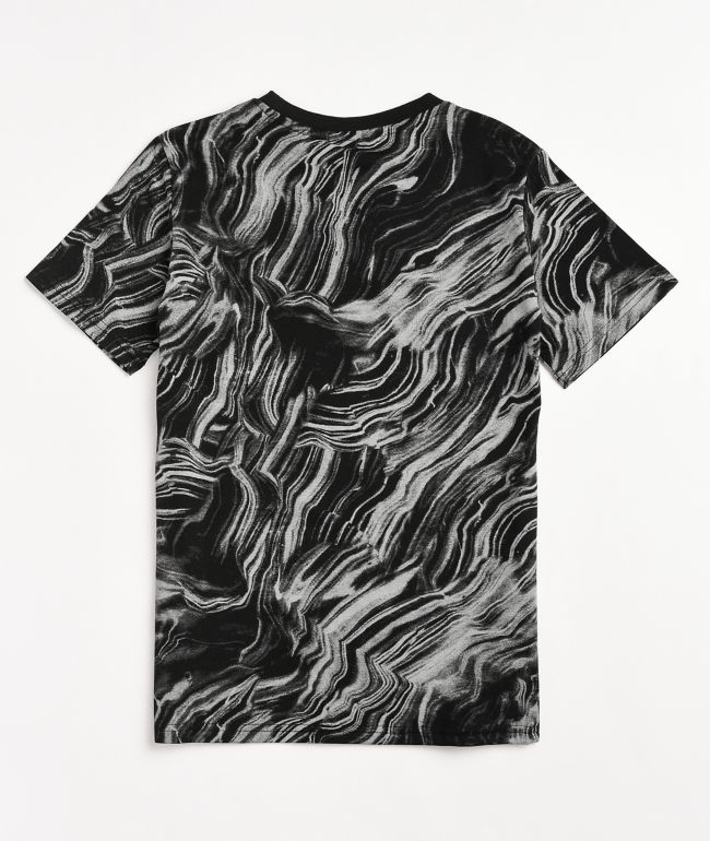 Champion Kids AOP Marbled Black T-Shirt - thumbnail 2