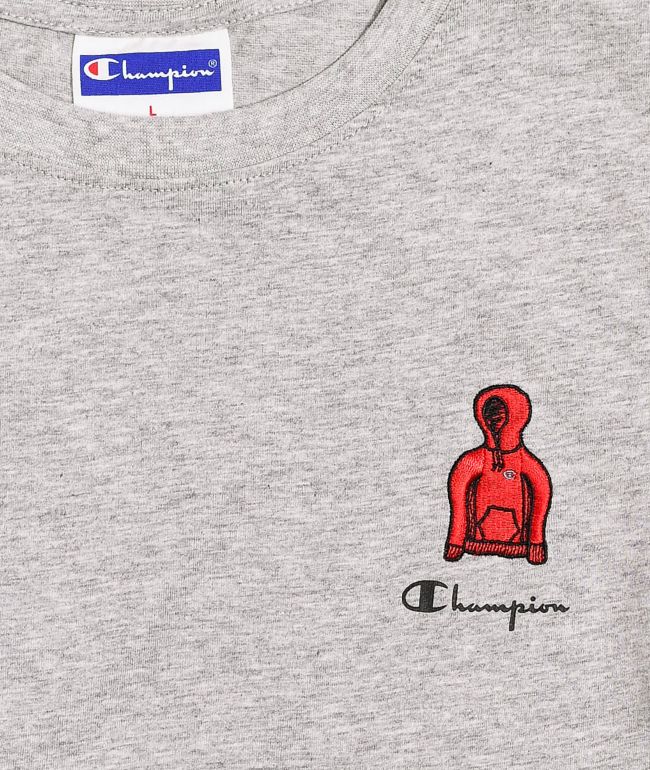 Champion Kids Fleece Grey T-Shirt - thumbnail 2