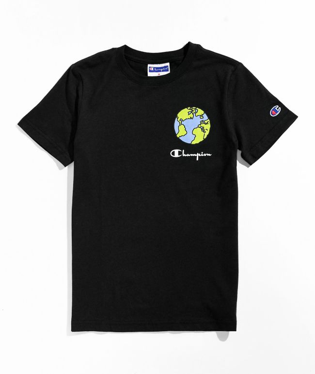 Champion Kids Outer Space Black T-Shirt - thumbnail 2