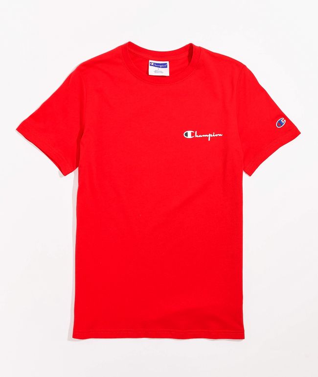 Champion Kids Script Red T-Shirt - thumbnail 2