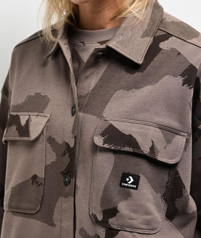 Converse Camo Long Sleeve Button Up Jacket - thumbnail 3