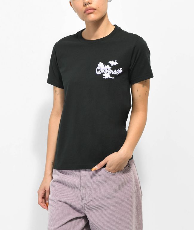 Converse Dreamer Black Crop T-Shirt - thumbnail 2