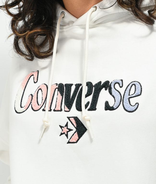 Converse Oversized Vintage White Hoodie - thumbnail 3