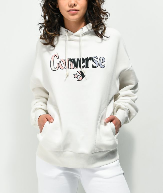 Converse Oversized Vintage White Hoodie