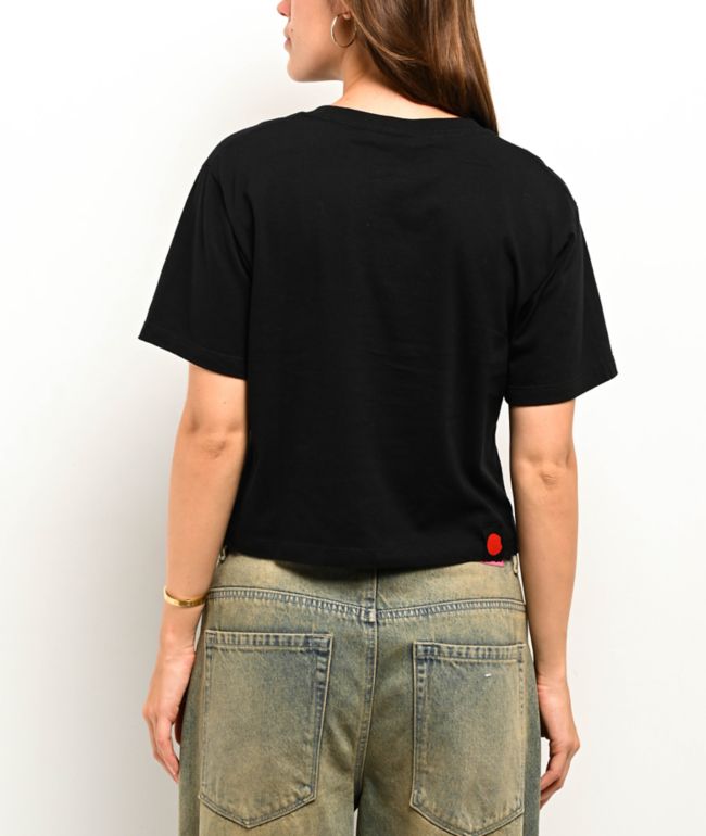 Cookies Flame Black Crop T-Shirt - thumbnail 2