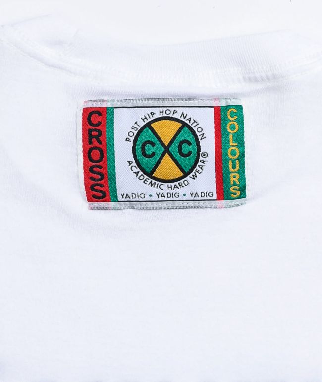 Cross Colours Educate 2 Elevate White T-Shirt - thumbnail 2