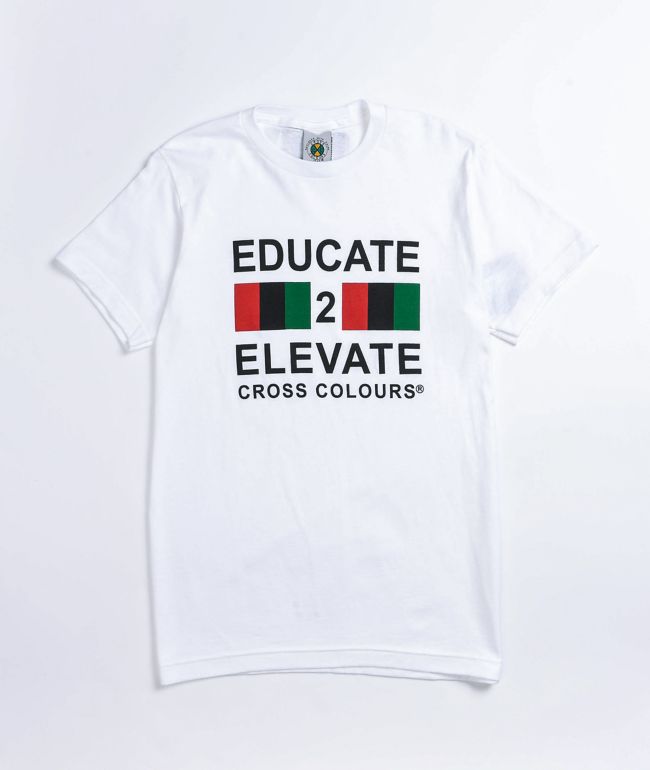 Cross Colours Educate 2 Elevate White T-Shirt