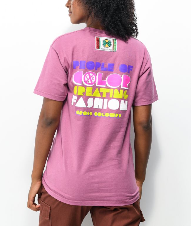 Cross Colours People Of Color Purple T-Shirt