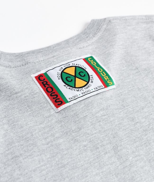 Cross Colours Puff Label Logo Grey T-Shirt - thumbnail 3