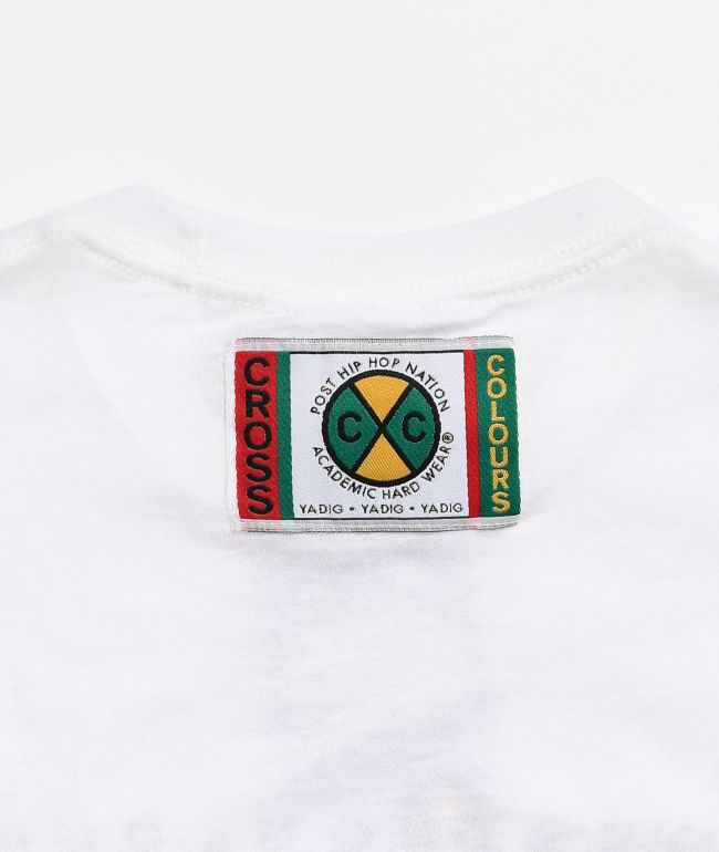 Cross Colours Without Prejudice White T-Shirt - thumbnail 3