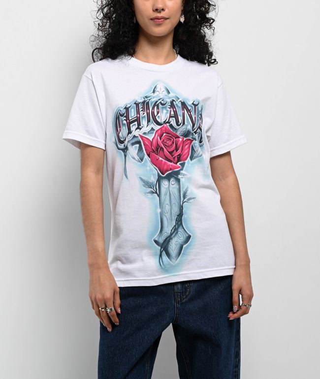 DGA Aztlan Chicana Spirit White T-Shirt