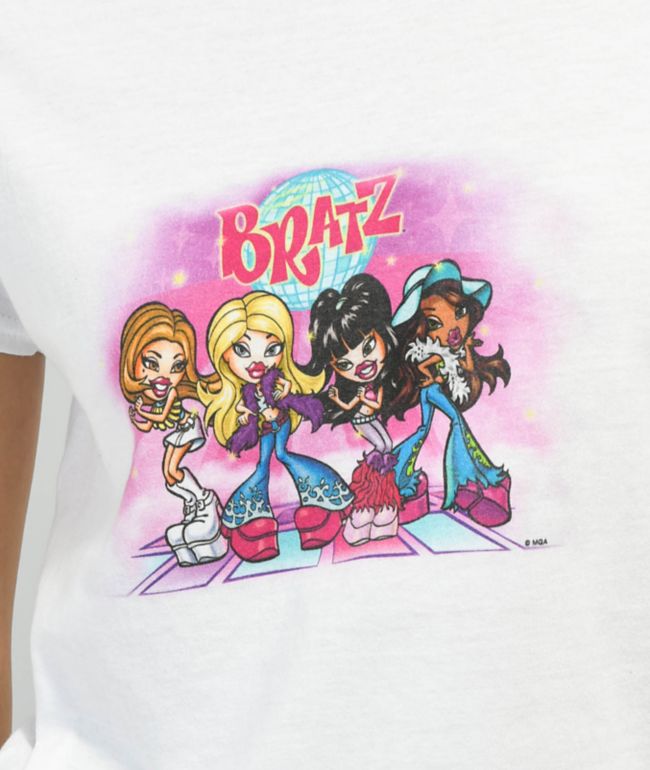 Daisy Street x Bratz Disco White Crop T-Shirt - thumbnail 2