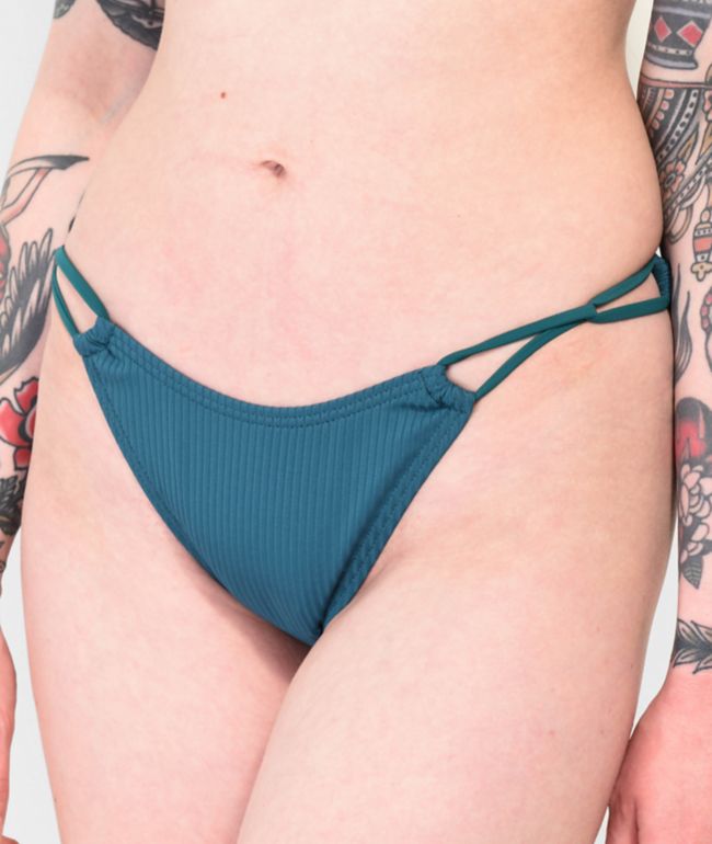 Damsel Amanda Green High Leg Bikini Bottom - thumbnail 3