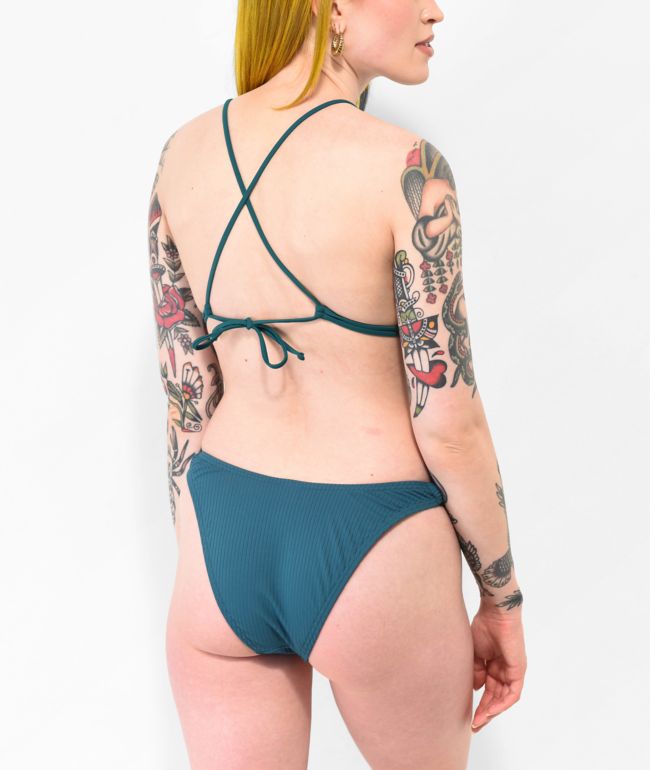 Damsel Amanda Green High Leg Bikini Bottom - thumbnail 2