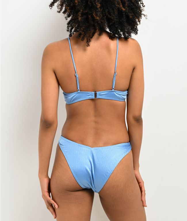 Damsel Meg Blue High Leg Bikini Bottom - thumbnail 2