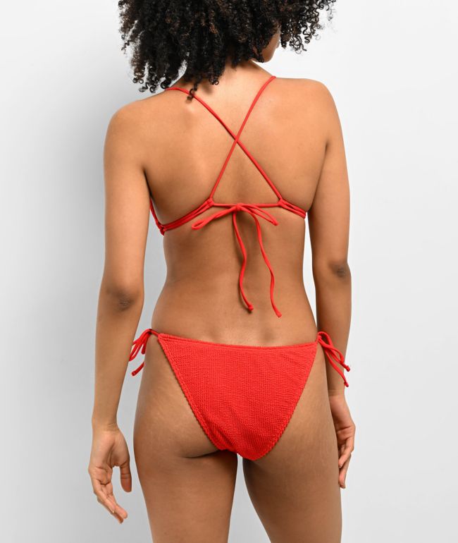 Damsel Rita Summertime Red High Leg Bikini Bottom - thumbnail 2