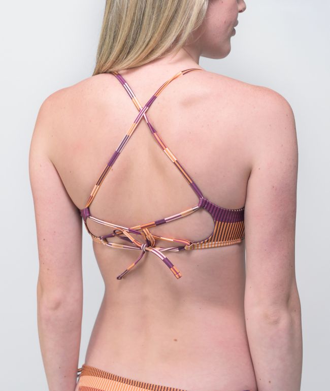 Damsel Vignetto Stripe Triangle Bikini Top - thumbnail 3