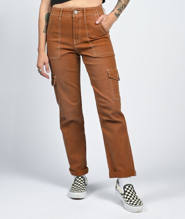 Dickies Cuff Brown Cargo Pants