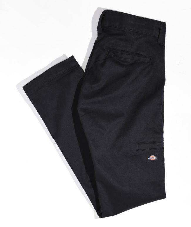 Dickies Kids Double Knee Black Skinny Pants - thumbnail 3