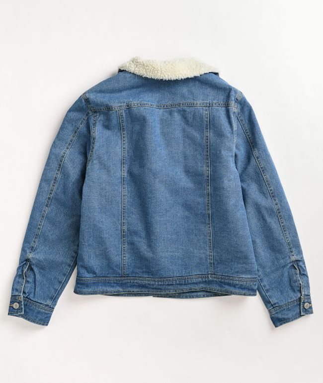 Dickies Sherpa Lined Blue Denim Jacket - thumbnail 2