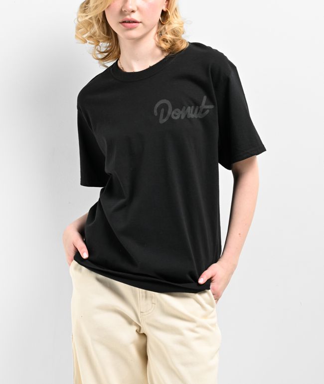 Donut Dark Mode OG Logo Black T-Shirt - thumbnail 3
