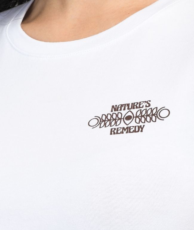 Dravus Hemp White Crop T-Shirt - thumbnail 3