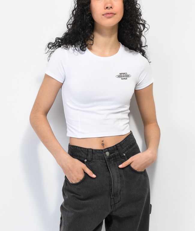 Dravus Hemp White Crop T-Shirt - thumbnail 2
