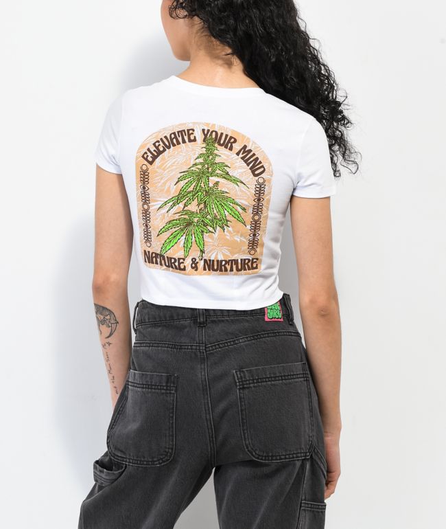 Dravus Hemp White Crop T-Shirt