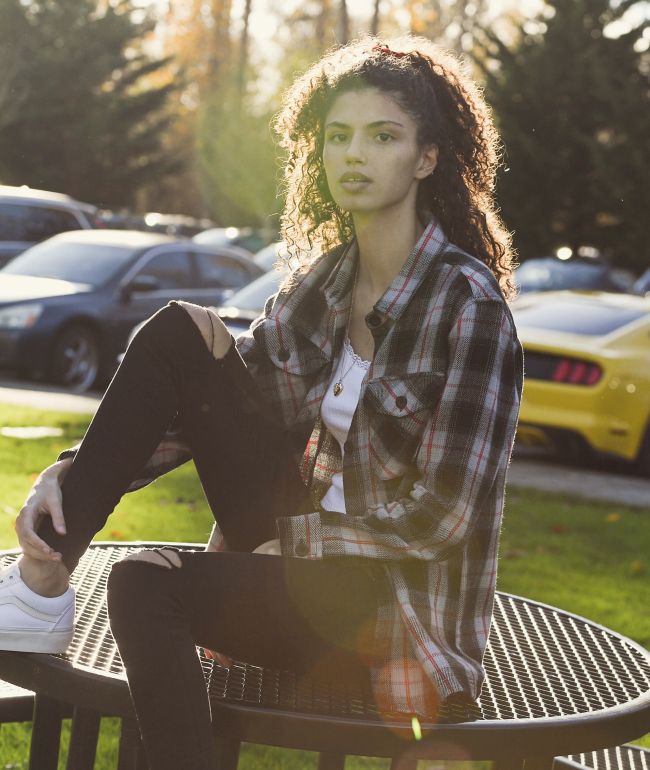 Dravus Jairn Grey & Red Flannel Shirt - thumbnail 2