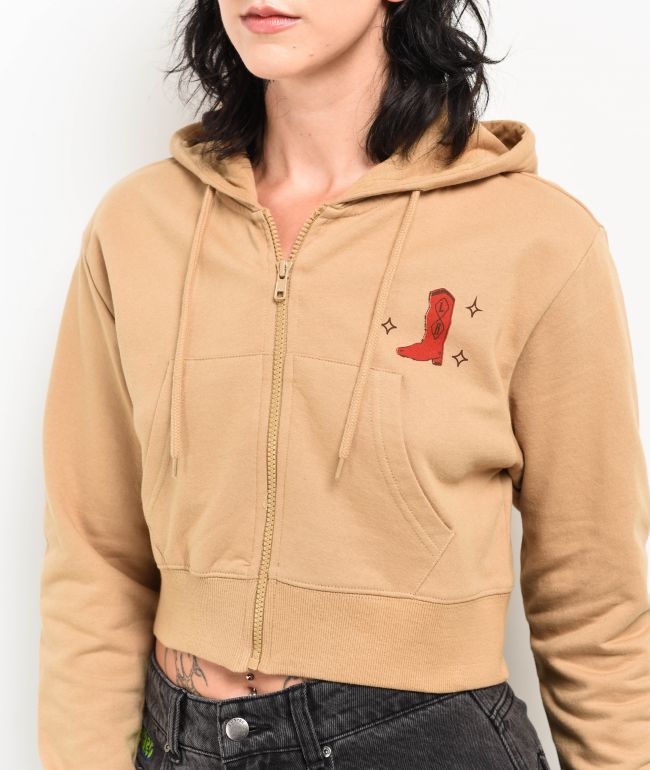 Dravus Lil Red Natural Crop Hoodie - thumbnail 3