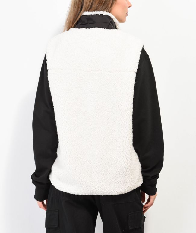 Dravus Marinda Beige Sherpa Vest - thumbnail 2