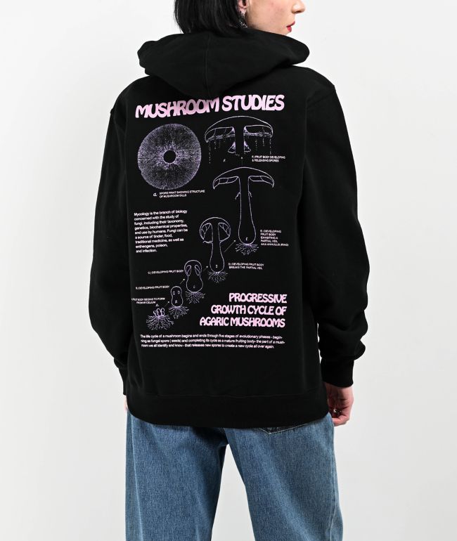 Dravus Mushroom Studies Black Hoodie