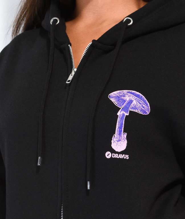 Dravus Mycology Cycle Black Zip Hoodie - thumbnail 3