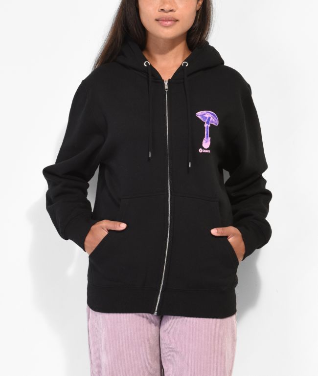 Dravus Mycology Cycle Black Zip Hoodie - thumbnail 2