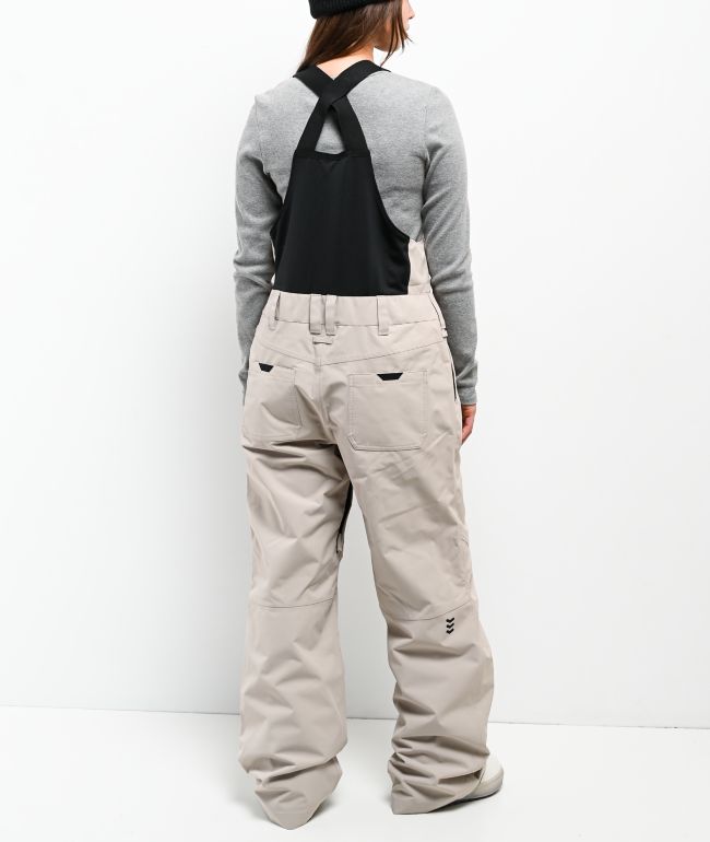 Dravus Rhododendron Khaki 15K Bib Snowboard Pants - thumbnail 2