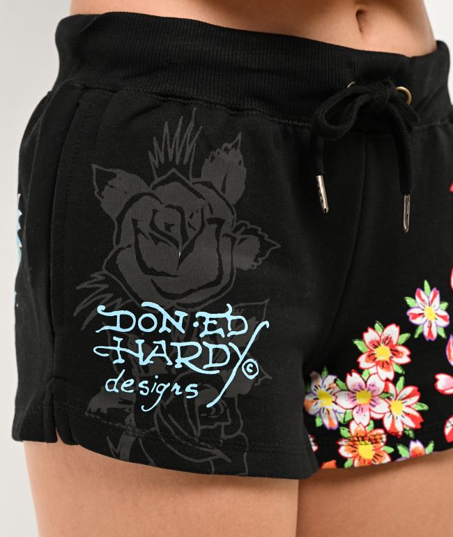 Ed Hardy Phoenix Y2K Black Sweat Shorts - thumbnail 3