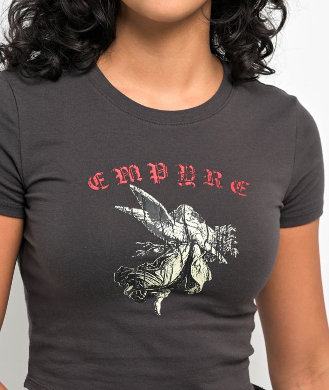 Empyre Amina Vice Virtues Black Crop T-Shirt - thumbnail 3
